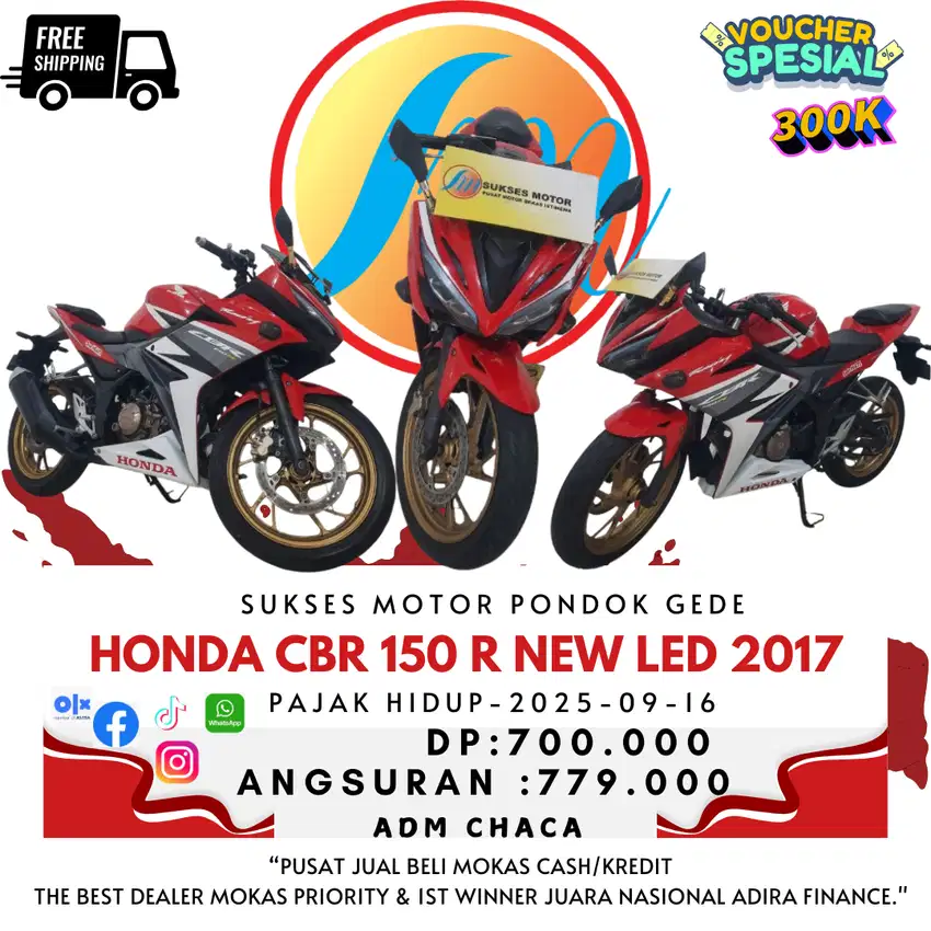 HONDA CBR 150 R NEW LED 2017 DP 700K