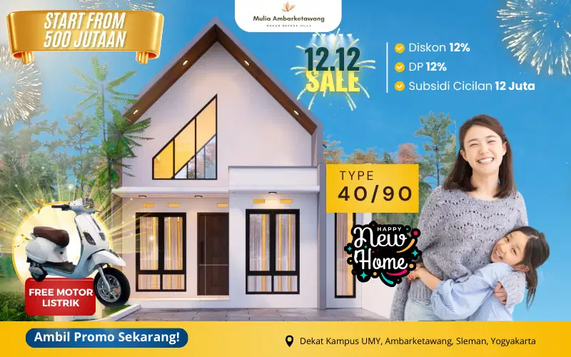 Rumah Dijual Minimalis Jogja Barat, Konsep Scandinavian Free Mezzanine