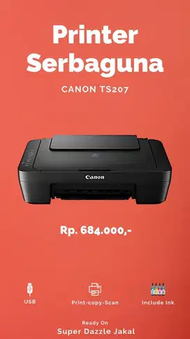 Printer Copy, Scan, Printer. Canon Ts207