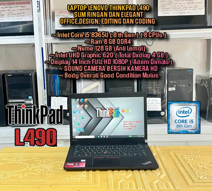 (NEGO)Lenovo Thinkpad Intel Core i5 8TH MULUSS
Laptop Design