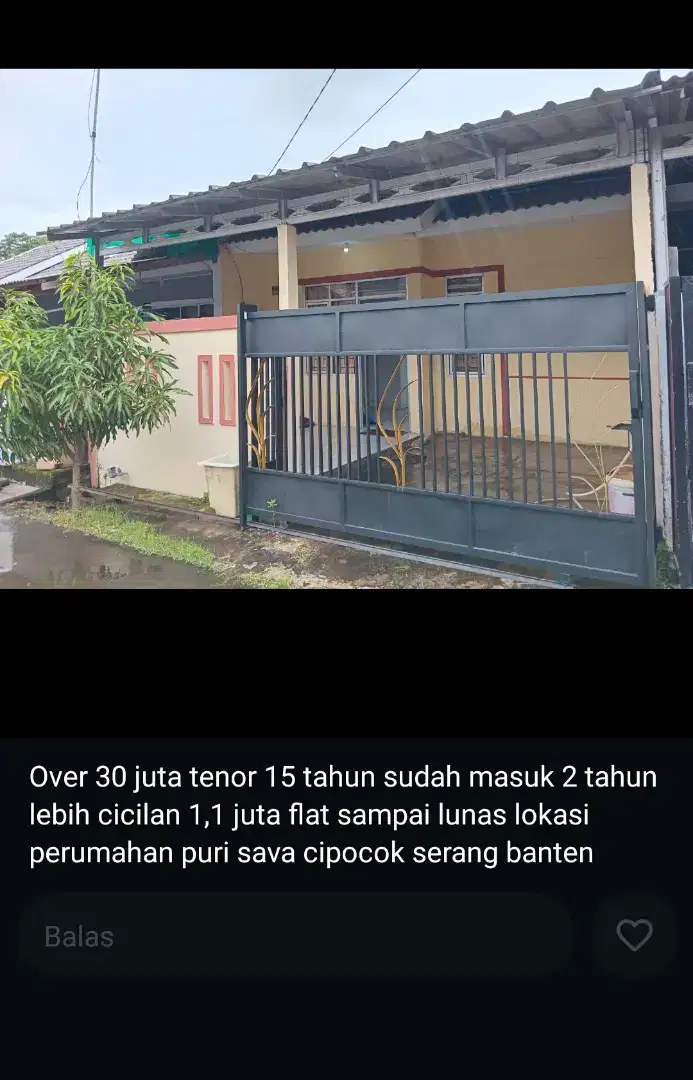 Take over rumah cantik di Puri Sava Gelam, Serang, Banten