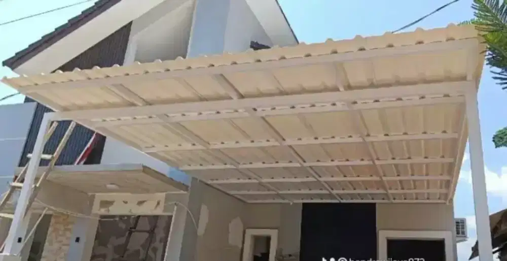 Menerima pemasangan canopy alderon poycarbonate spandex upvc #655