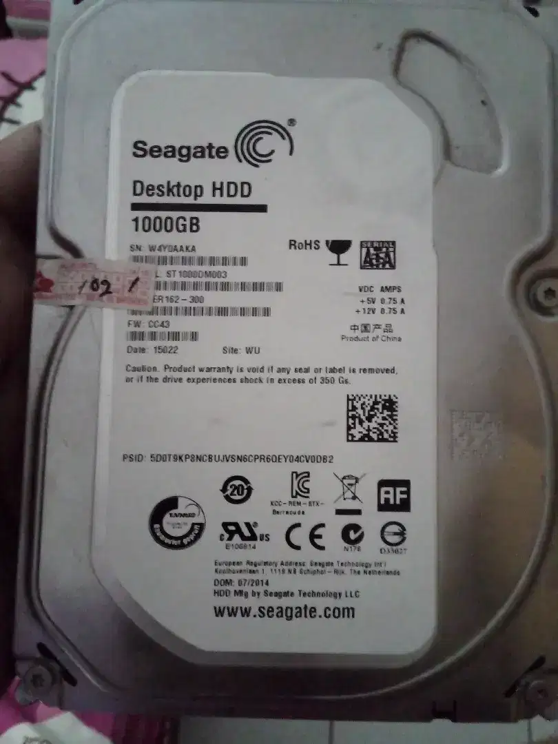 Hard disk 1000Gb