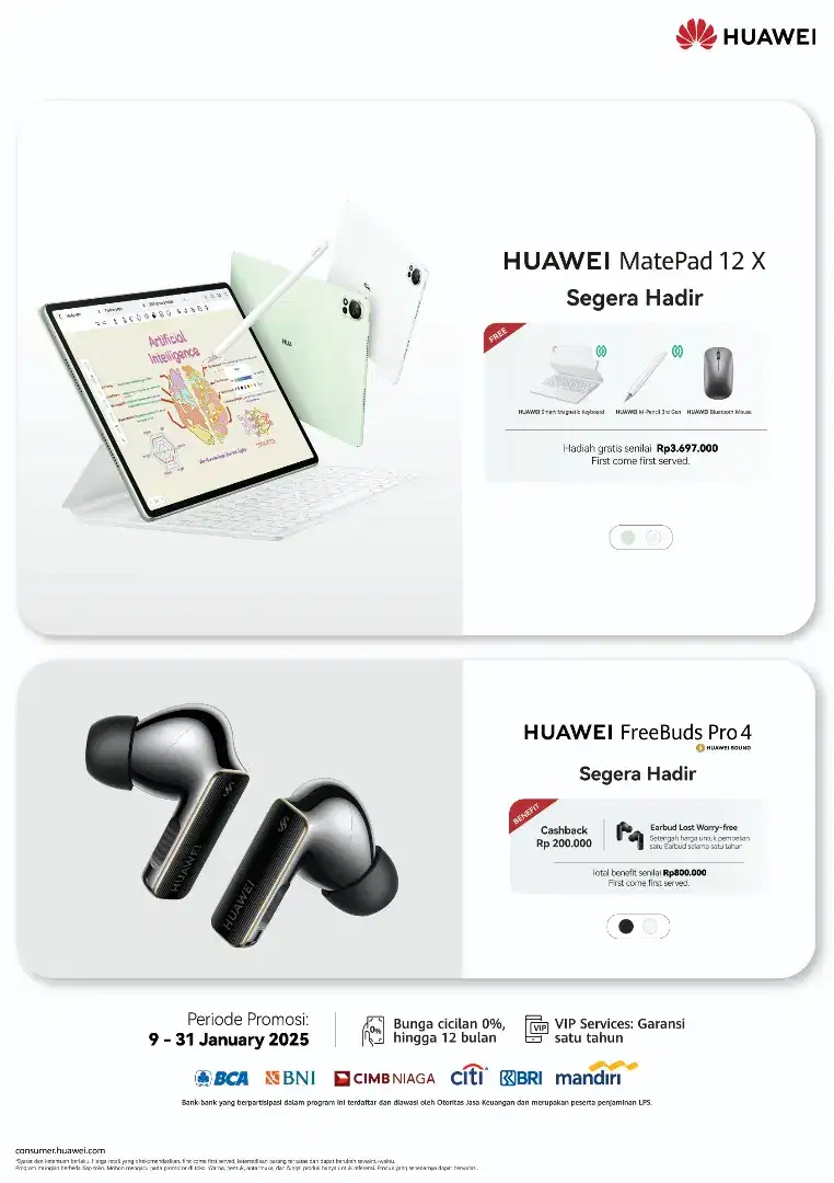 Huawei Matepad 12X (free keyboard, Stylus, & Mouse)