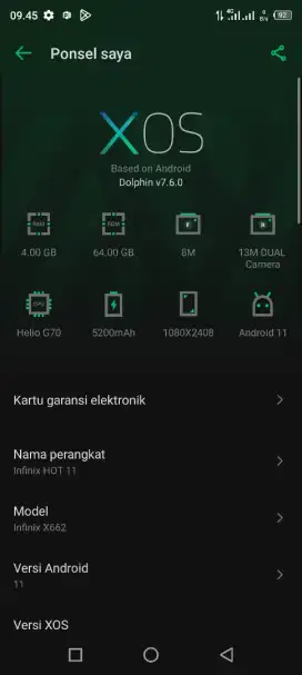 Edisi Jual  Cepat Infinix Hot 11 Ram 4/64