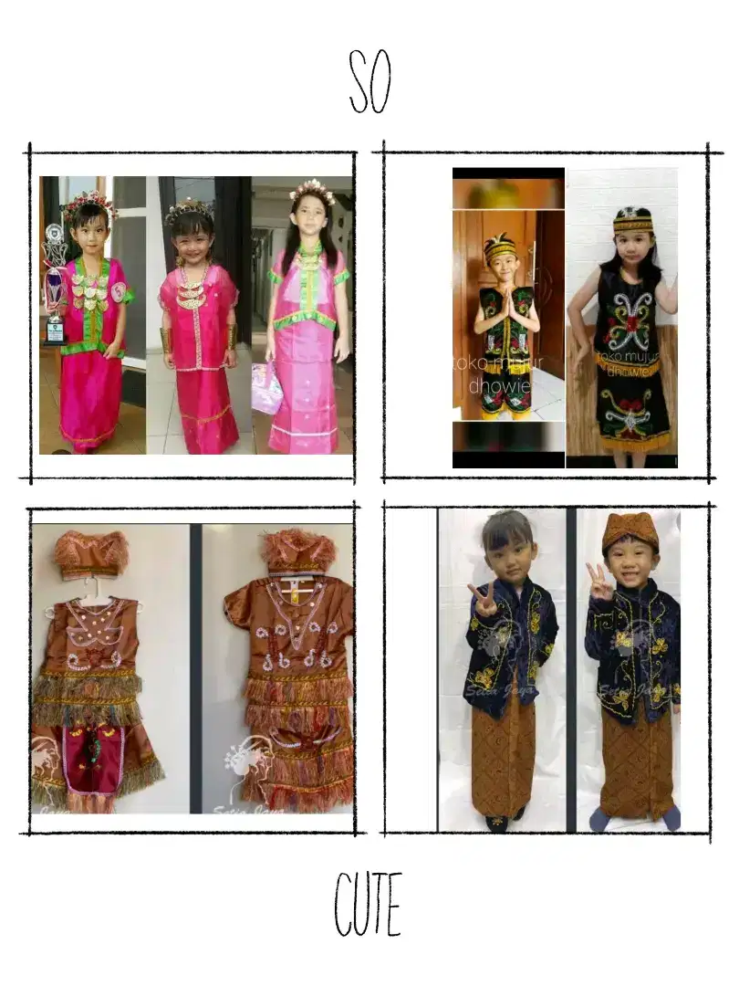 Baju adat anak anak (per pcs)