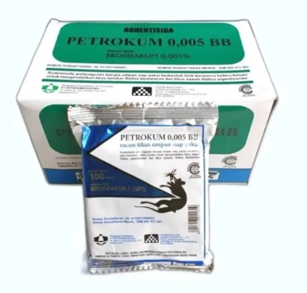 1 Box Racun Tikus Petrokum Isi 10 Bungkus