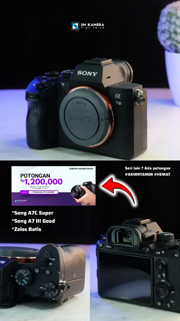 Potongan 1,2jt! SONY A7C A7III MIRRORLESS SONY KAMERA SONY