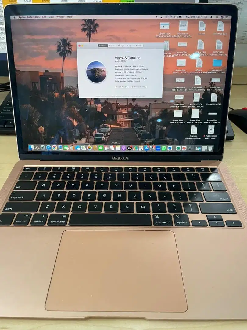 Macbook Air 2020 13 Inch i3 Memory 8gb