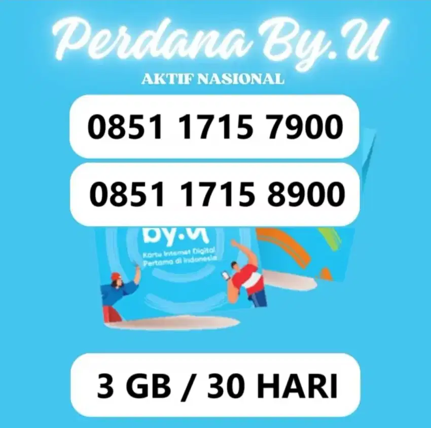 Perdana By.U Couple Kembar Pasangan ByU Hoki Cantik Nomor Telkomsel