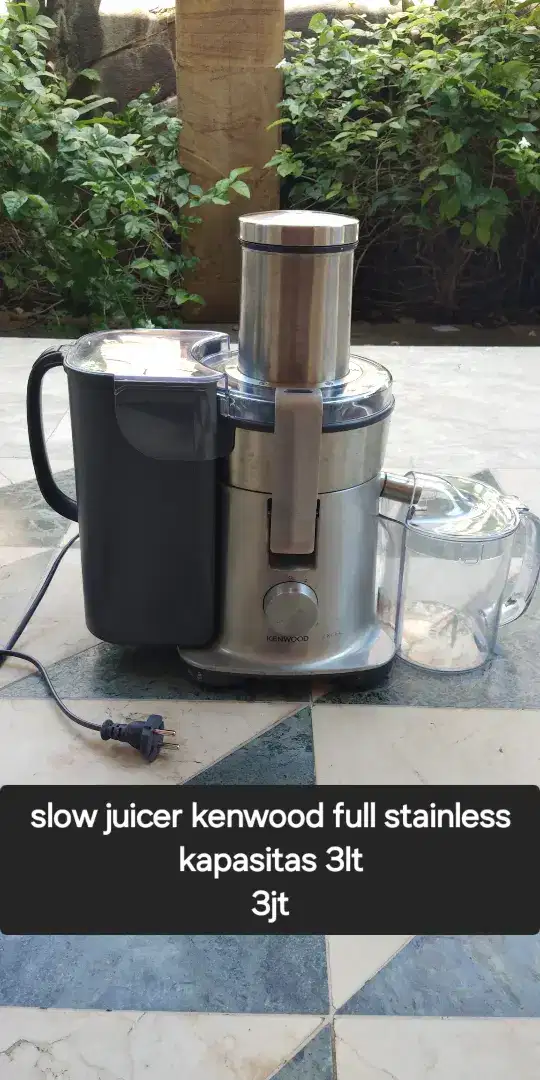 Slow juicer kenwood full stainless 3lt