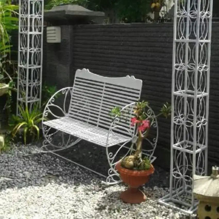 MURAH!!! Bangku Kursi Taman Goyang Santai Full Besi