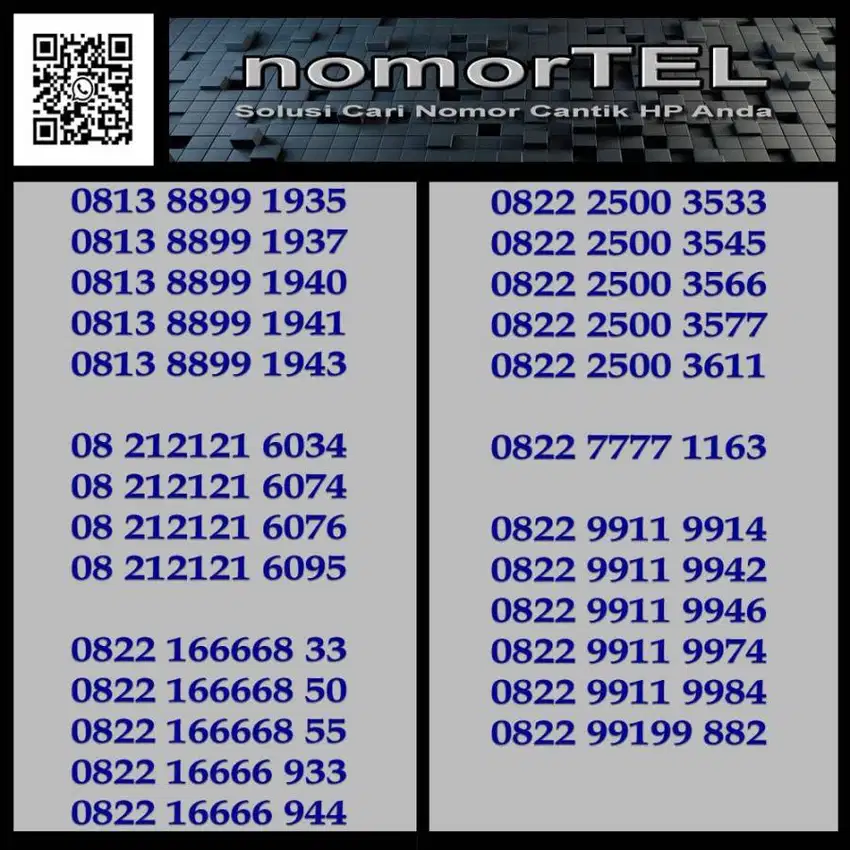 Nomor Cantik Simpati 300rb