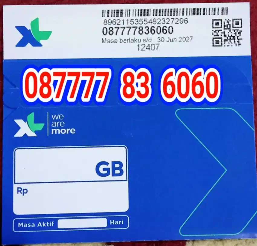 Nomor cantik kartu perdana XL abab