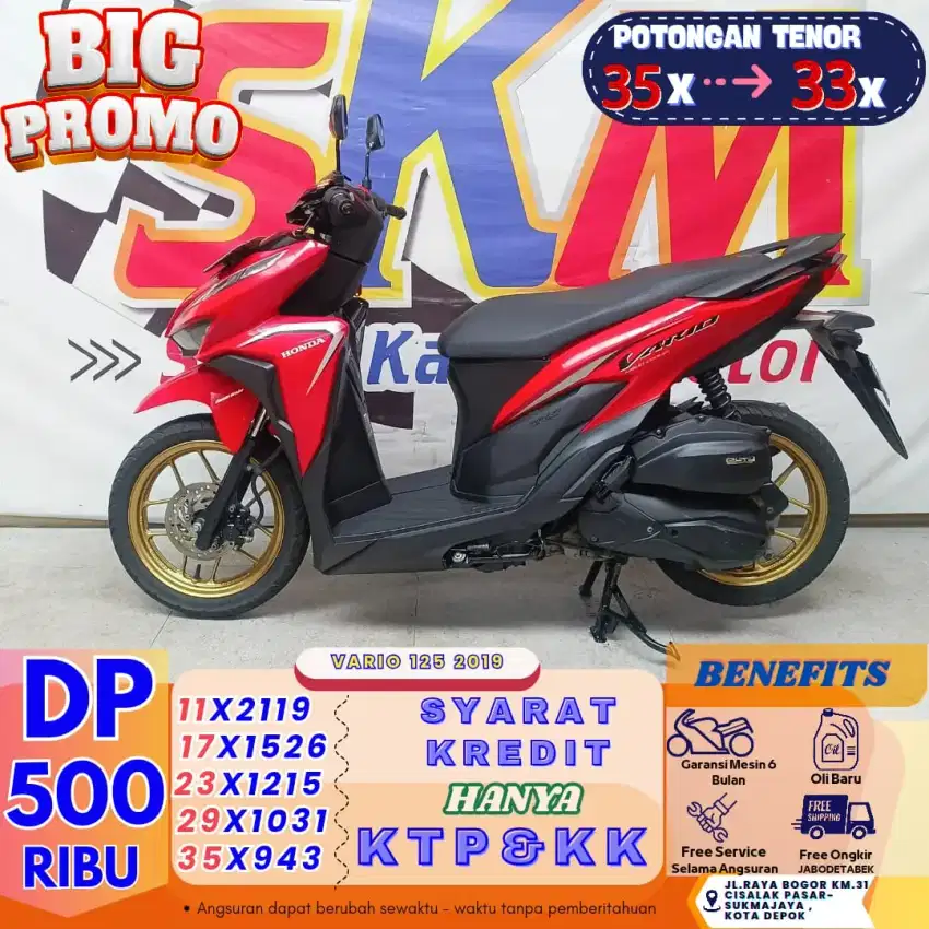 [Angsuran 0% via bli bli] Honda Vario125 th 2019 cash/credit