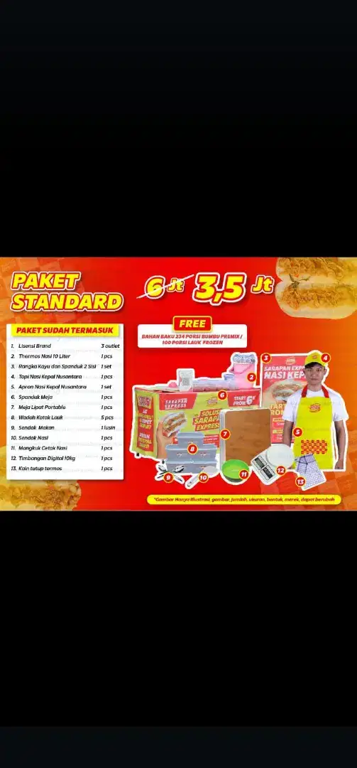Take over paket kemitraan nasi kepal nusantar