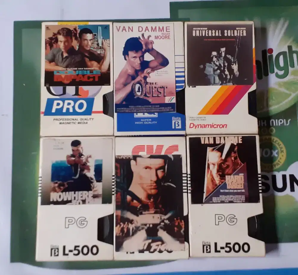 KASET VIDEO BETAMAX FILM HARD TARGET (6 PCS)