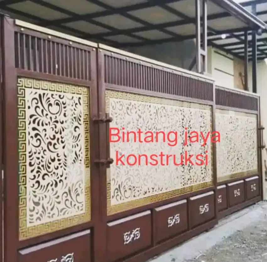 Pintu pagar laser cutting mewah