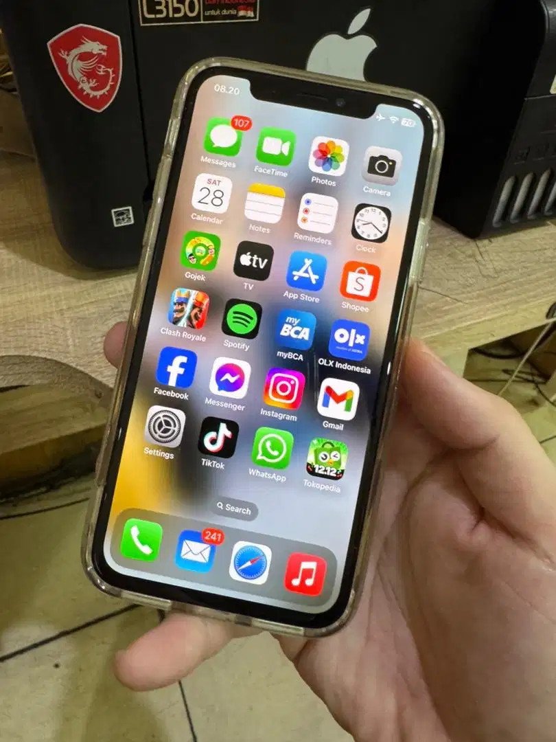 Iphone x 256gb silver inter minus