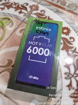 Infinix hot 9 play batre 6000mah Ram4/64