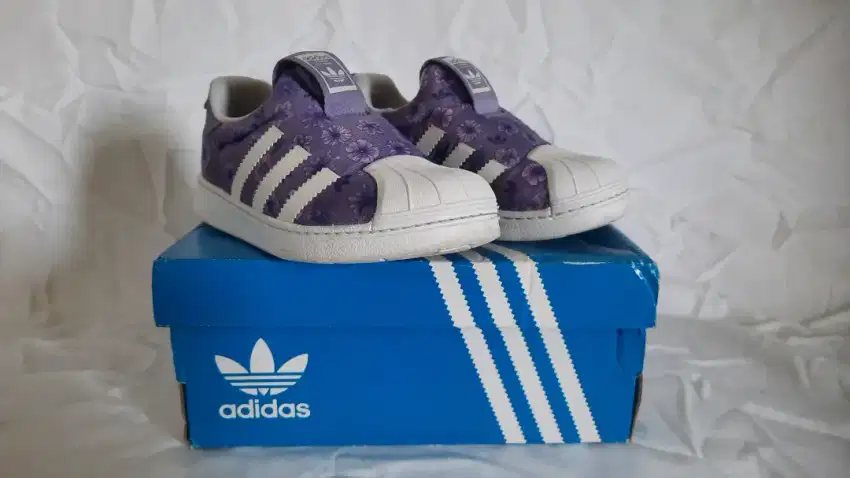 SEPATU ANAK ADIDAS SUPERSTAR 360 SIZE 25.5 WARNA LILAC