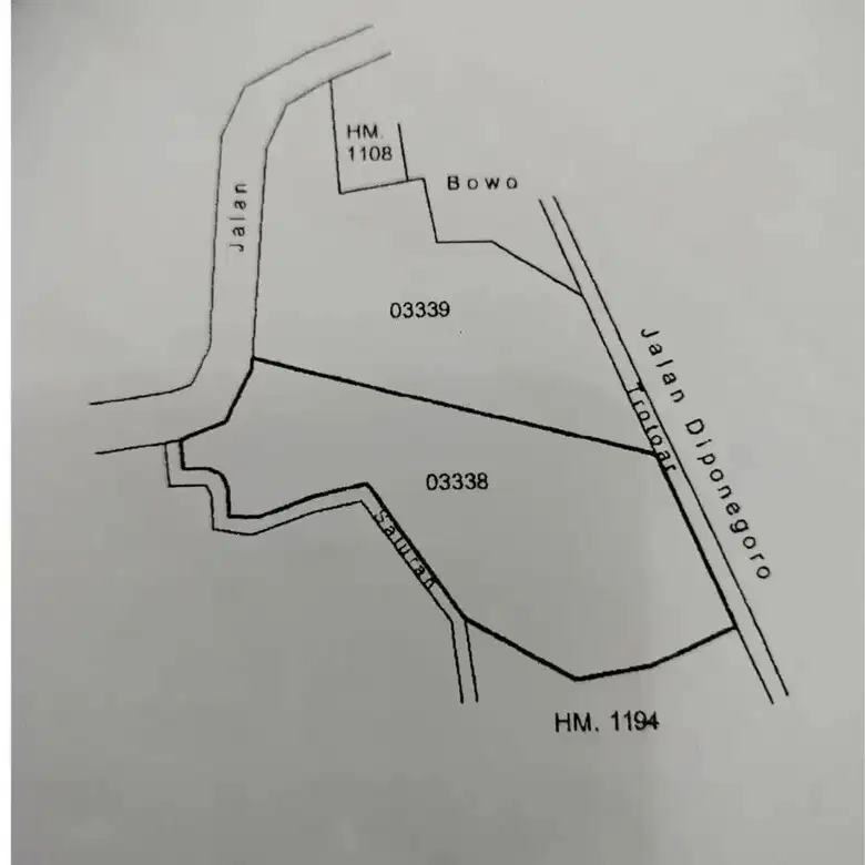 Tanah 1.704m² SHM di Ungaran Timur – Akses 2 Jalan, Cocok Investasi