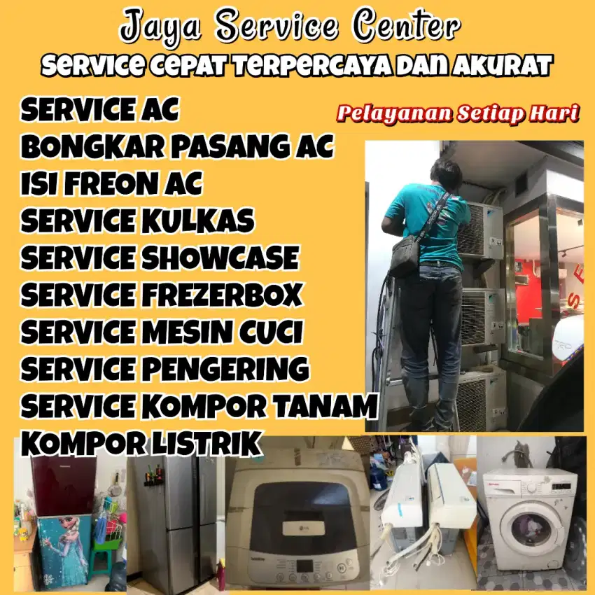 Service AC Bongkar AC Pasang AC Servis Mesin Cuci Kulkas Frezer Tandes