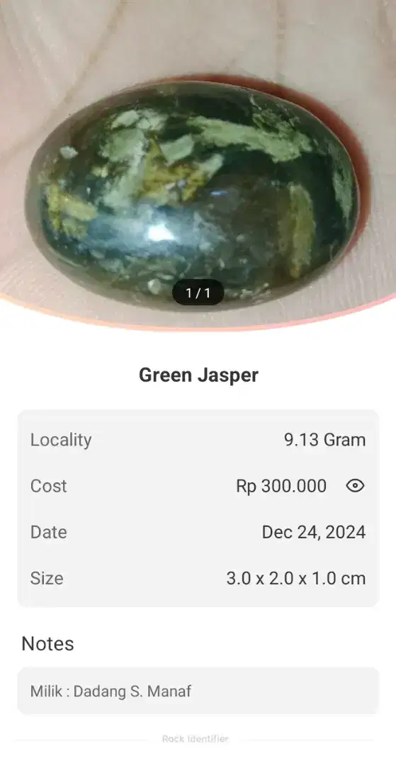 BATU PERMATA CINCIN GREEN JASPAR