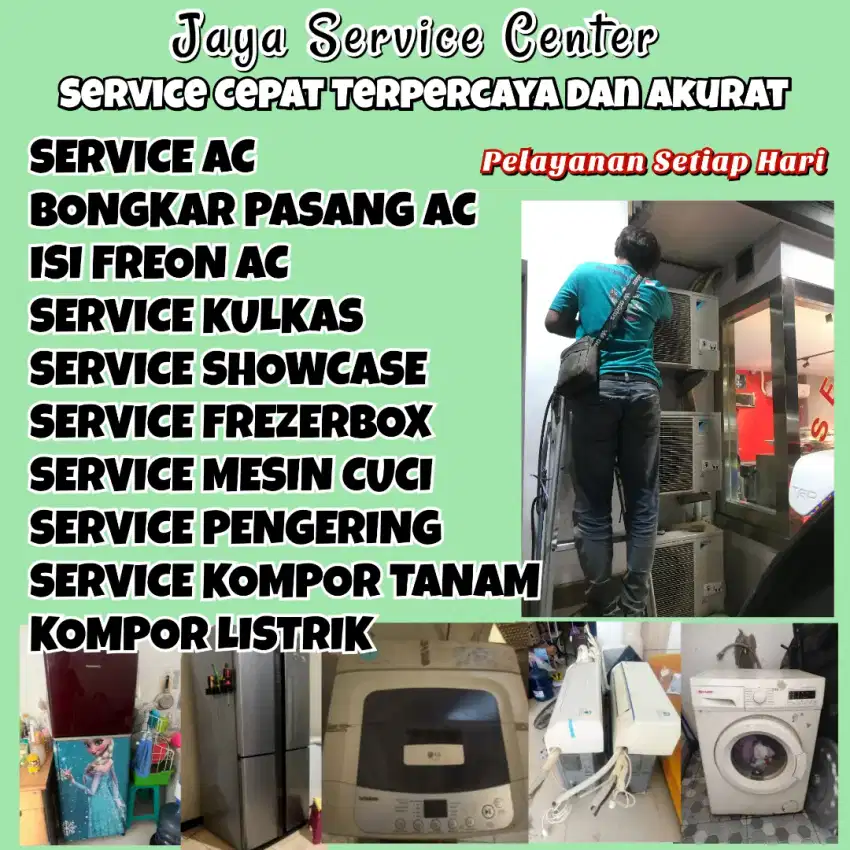 Service Bongkar Pasang AC Servis Mesin Cuci Kulkas Frezer Lakarsantri