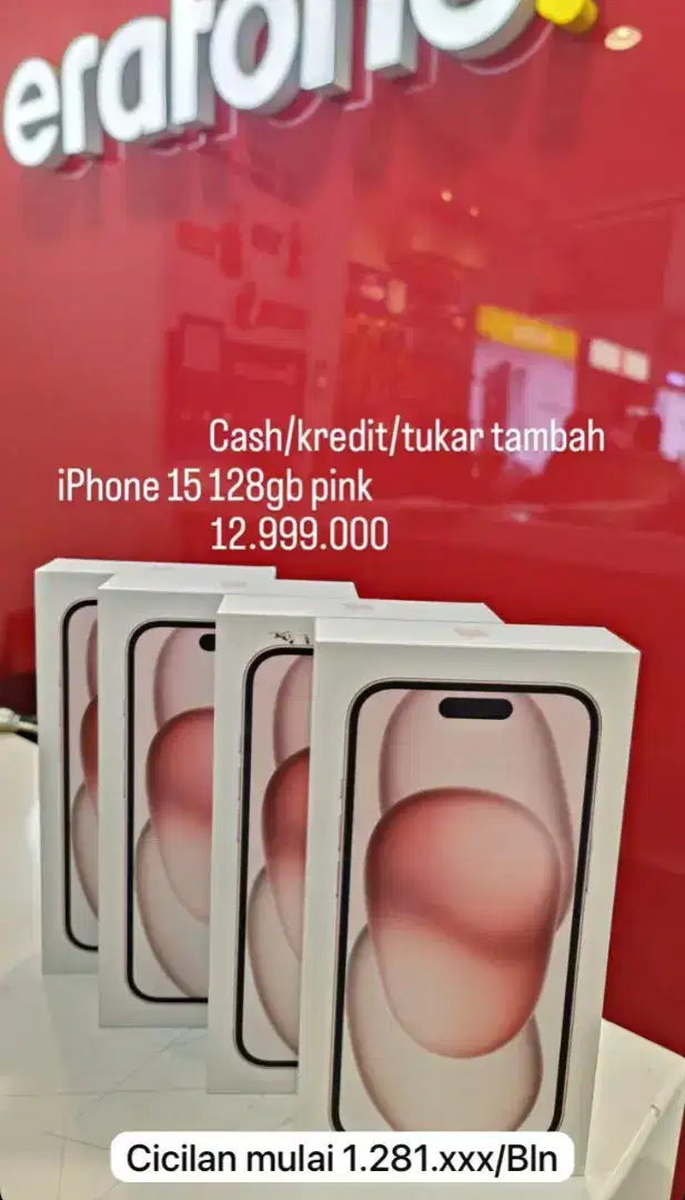 iPhone 15 128GB New iBox Erafone Pemalang