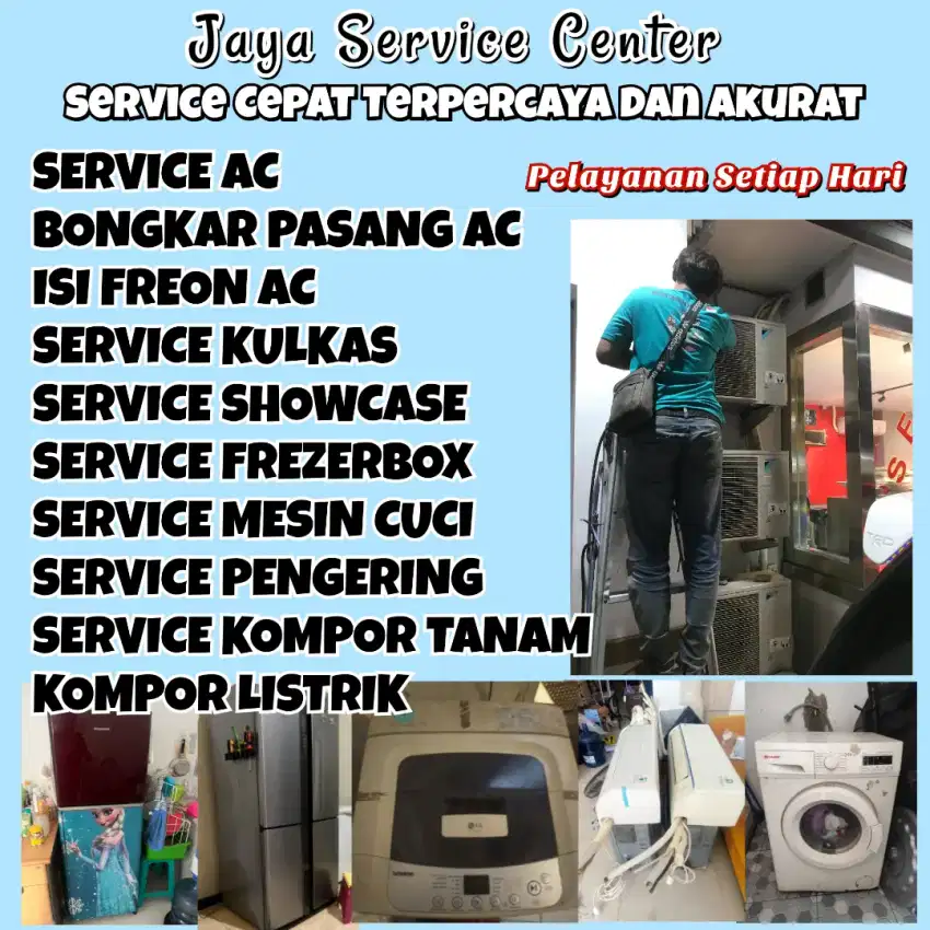 Service AC Bongkar Pasang AC Servis Mesin Cuci Kulkas Frezer Kenjeran