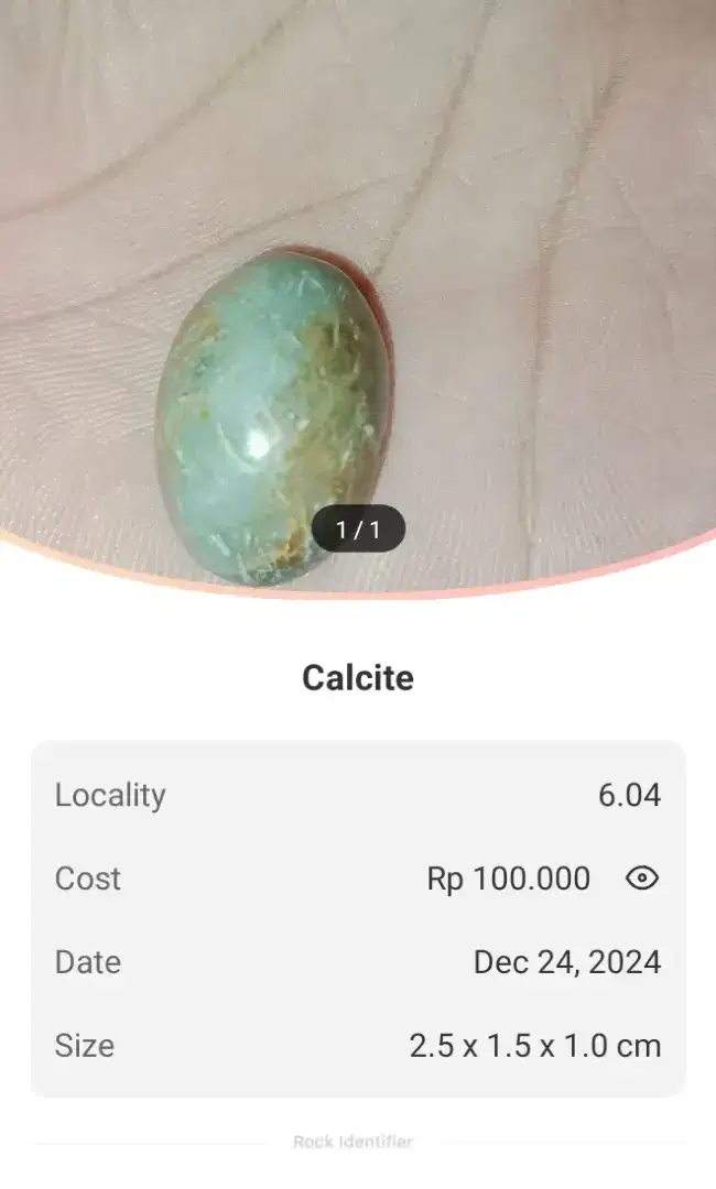 BATU PERMATA CINCIN CALCITE