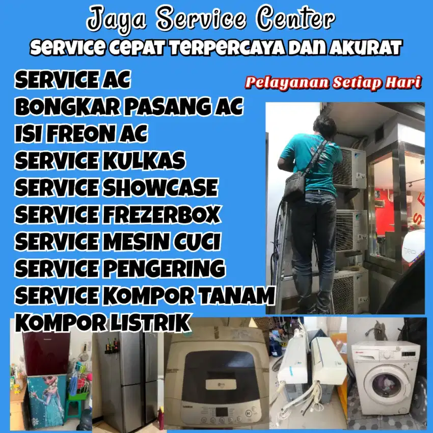 Service AC Bongkar AC Pasang AC Servis Mesin Cuci Kulkas Frezer Waru