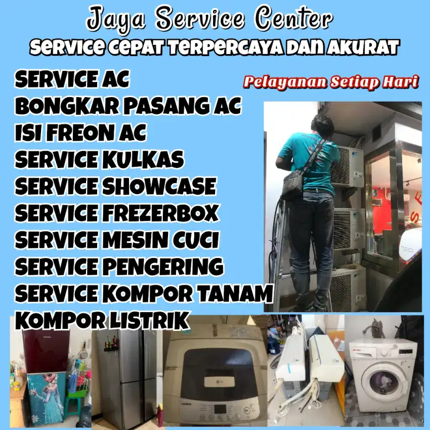 Service AC Bongkar AC Pasang AC Servis Mesin Cuci Kulkas Frezer Wiyung