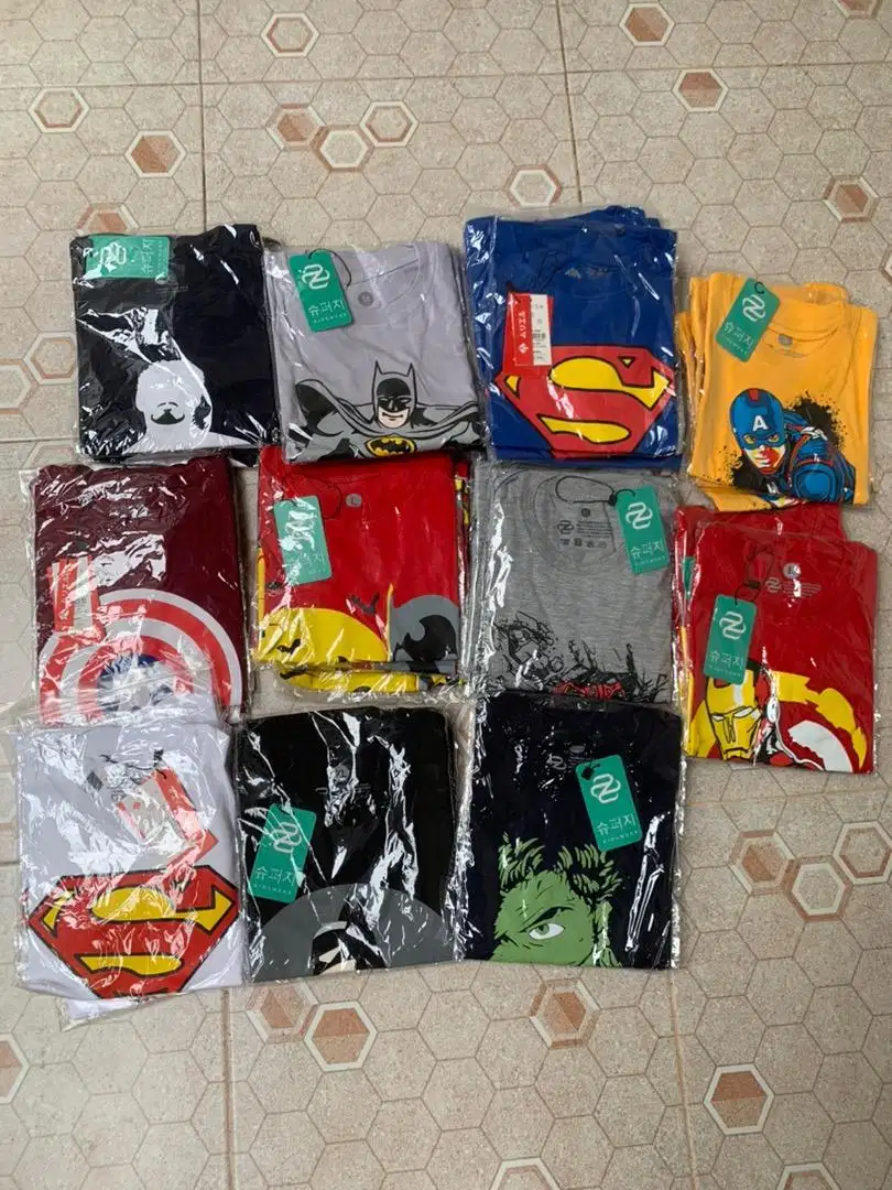 Cuci Gudang Paket Jualan Kaos Distro Anak 42pcs