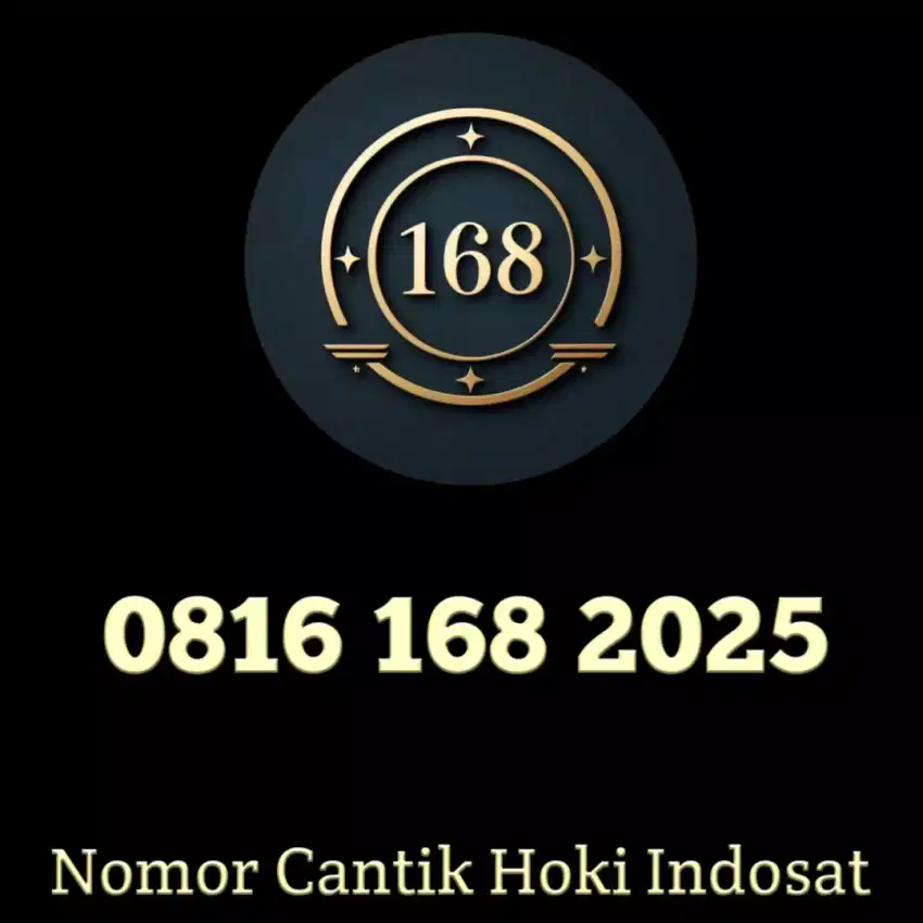 Nomor perdana cantik Indosat Premium angka tahun Hoki 168 spesial 2025