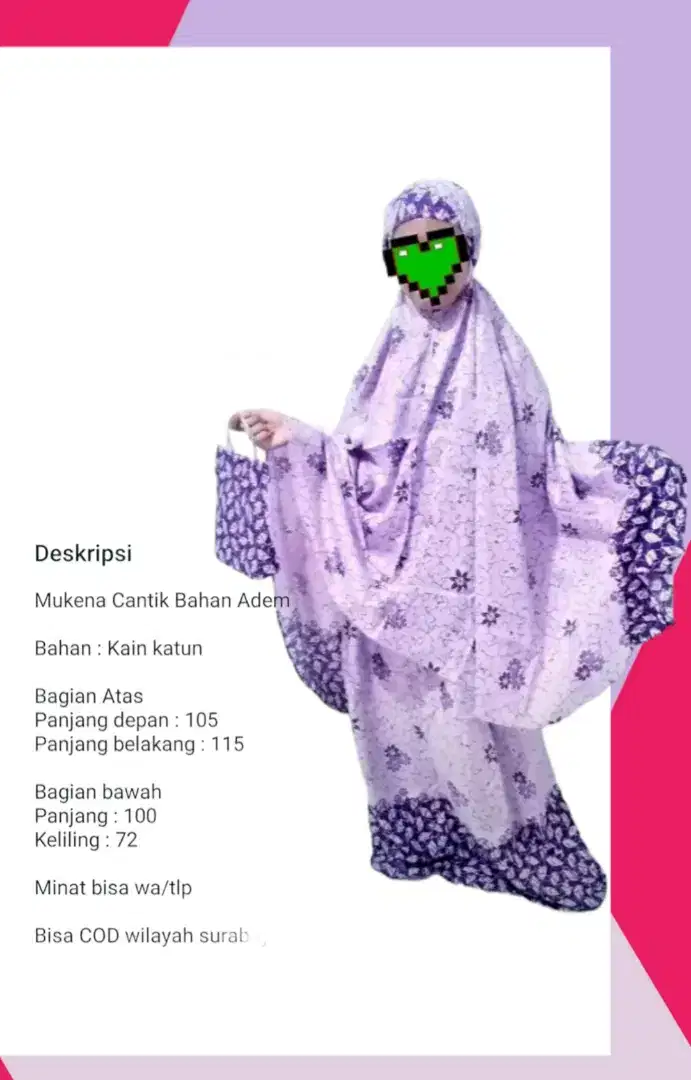 Mukena ukuran jumbo