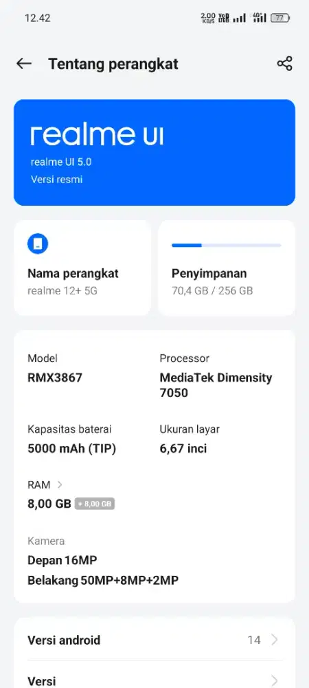 Realme 12 plus 5G 8/256GB