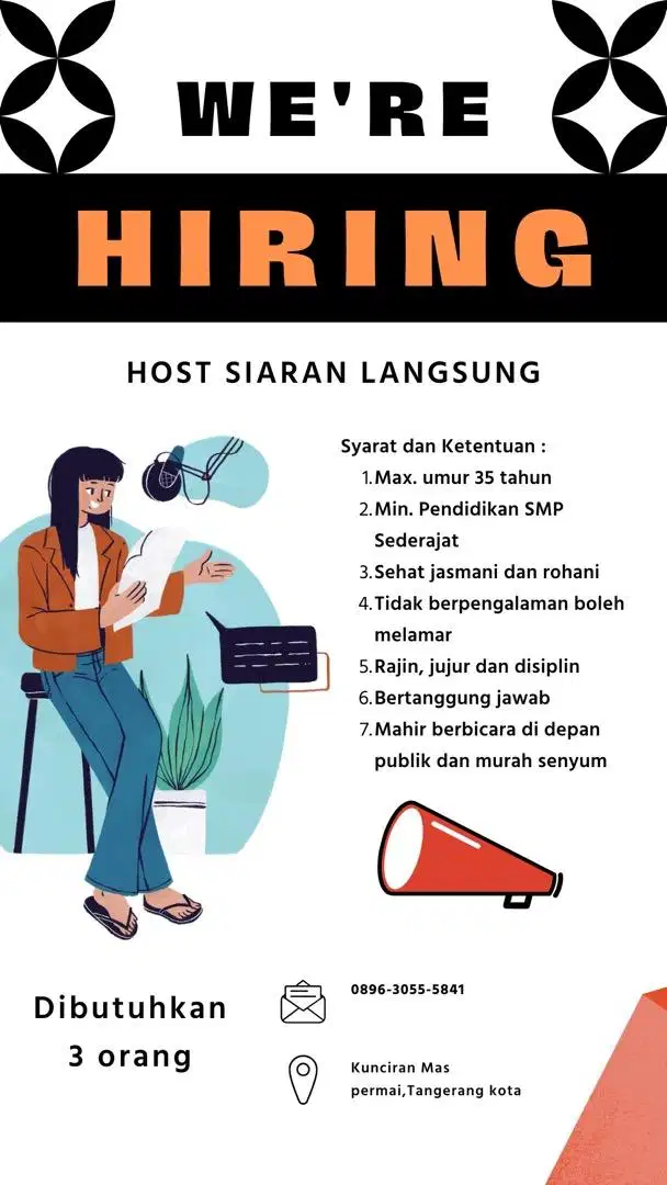 DICARI 3 HOST LIVE WANITA MURAH SENYUM DAN PEDE