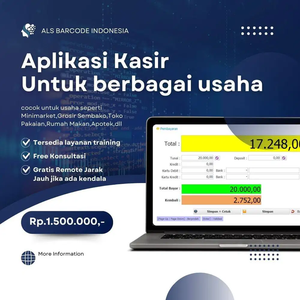 Aplikasi kasir include training penggunaan