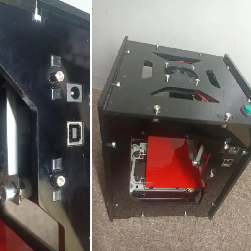 Alat Ukir Elektrik Laser Engraver Peinter 3000mW DK-8-KZ Hitam Neje