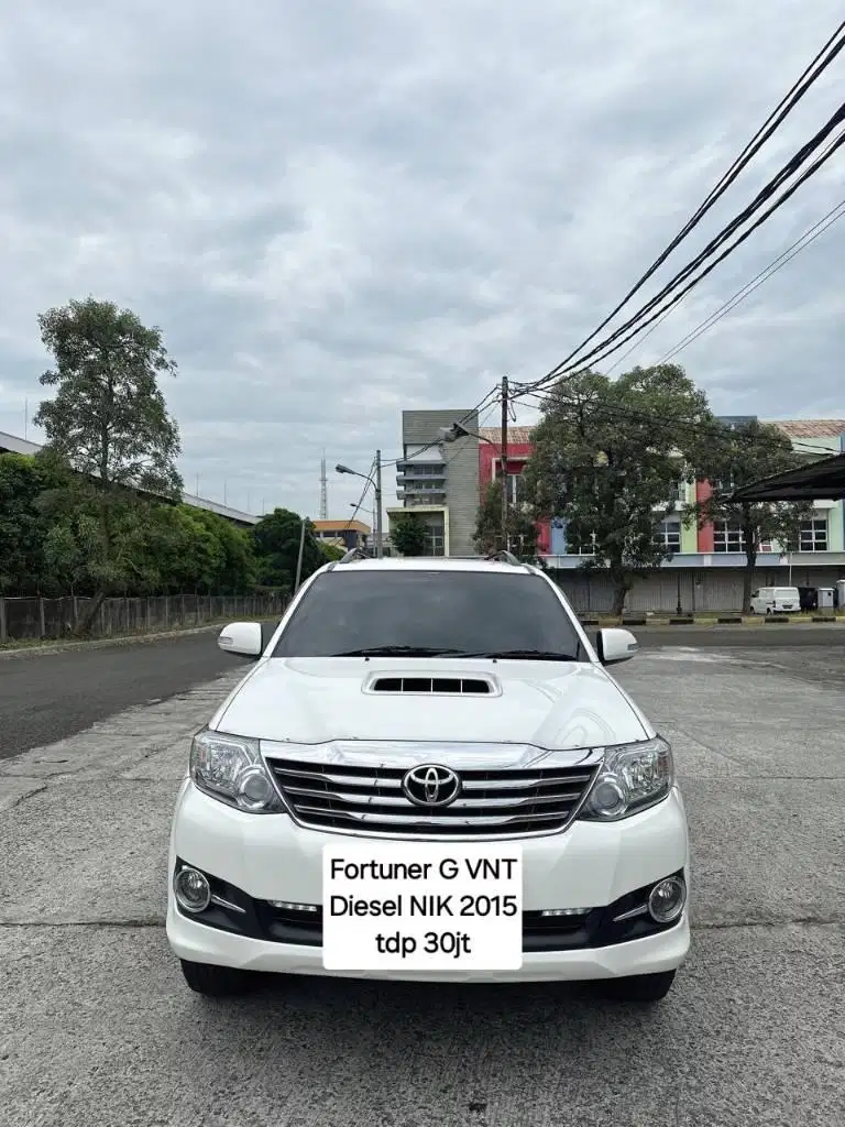 Toyota Fortuner 2015 G vnt 30jt tdp diesel / 2016 - putih antik 2014