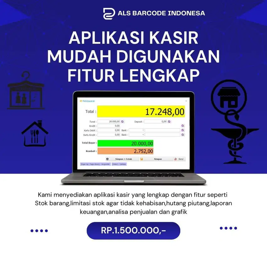 Aplikasi Kasir / Program Toko bisa untuk toko/grosir/distribusi