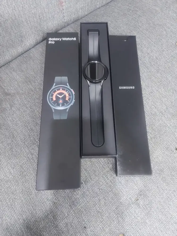 Samsung Watch 5 PRO 45MM BlackTitanium resmi SEIN Fullset ORI NOMINUS.