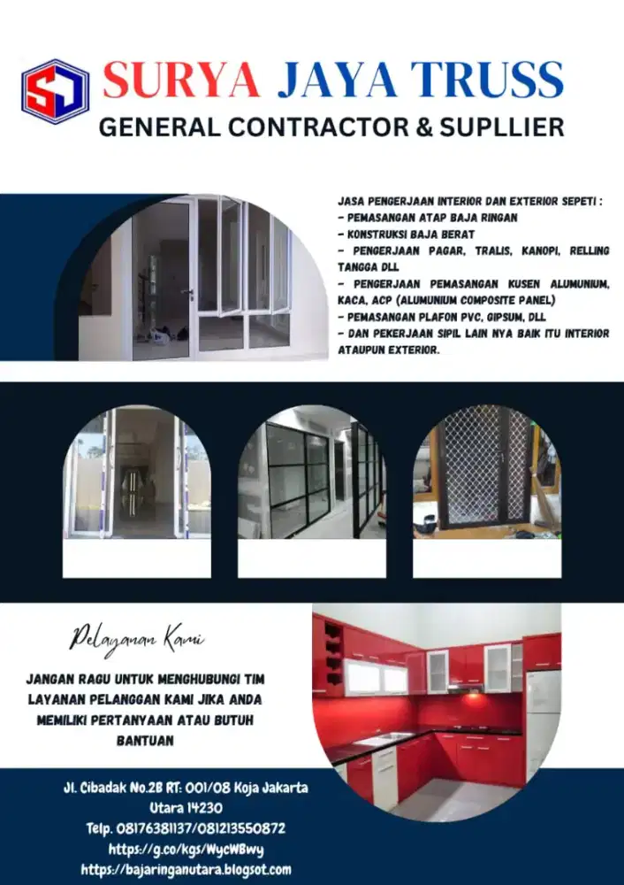 Pintu , Jendela dan kusen alumunium