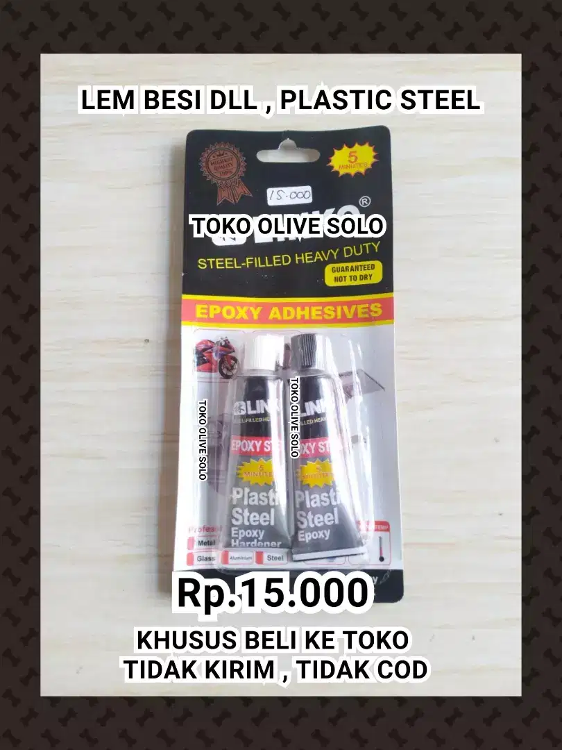 Lem Besi Plastik Steel (KHUSUS BELI KE TOKO)