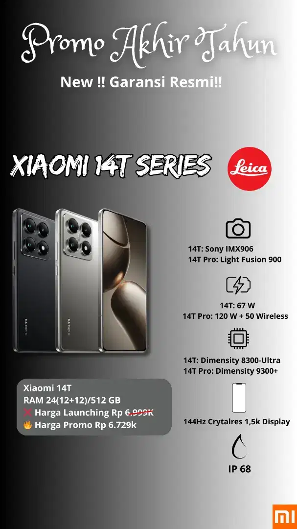 Promo Akhir Tahun | Xiaomi 14T 12/512 New Garansi Resmi