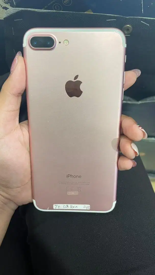 IPHONE 7PLUS PINK 128GB BH 100% FULLSET