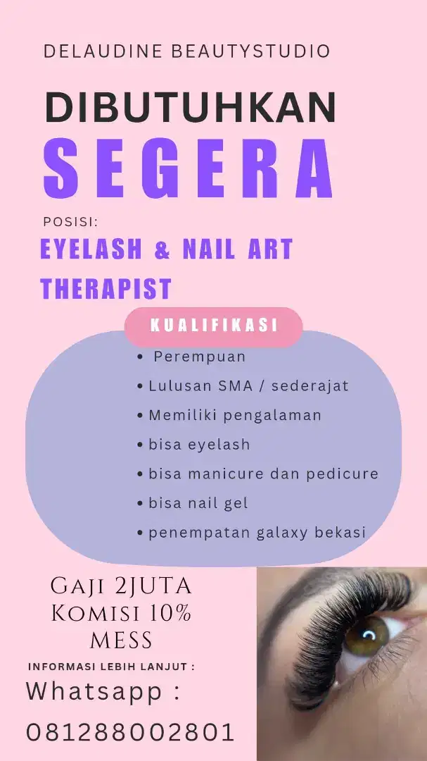 Eyelash dan nail art therapist