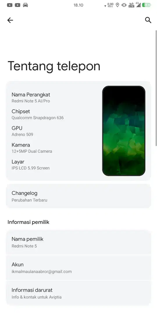 redmi note 5 pro ram 4/64gb